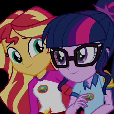 sci-twi & sunset shimmer (mlp:eqg)